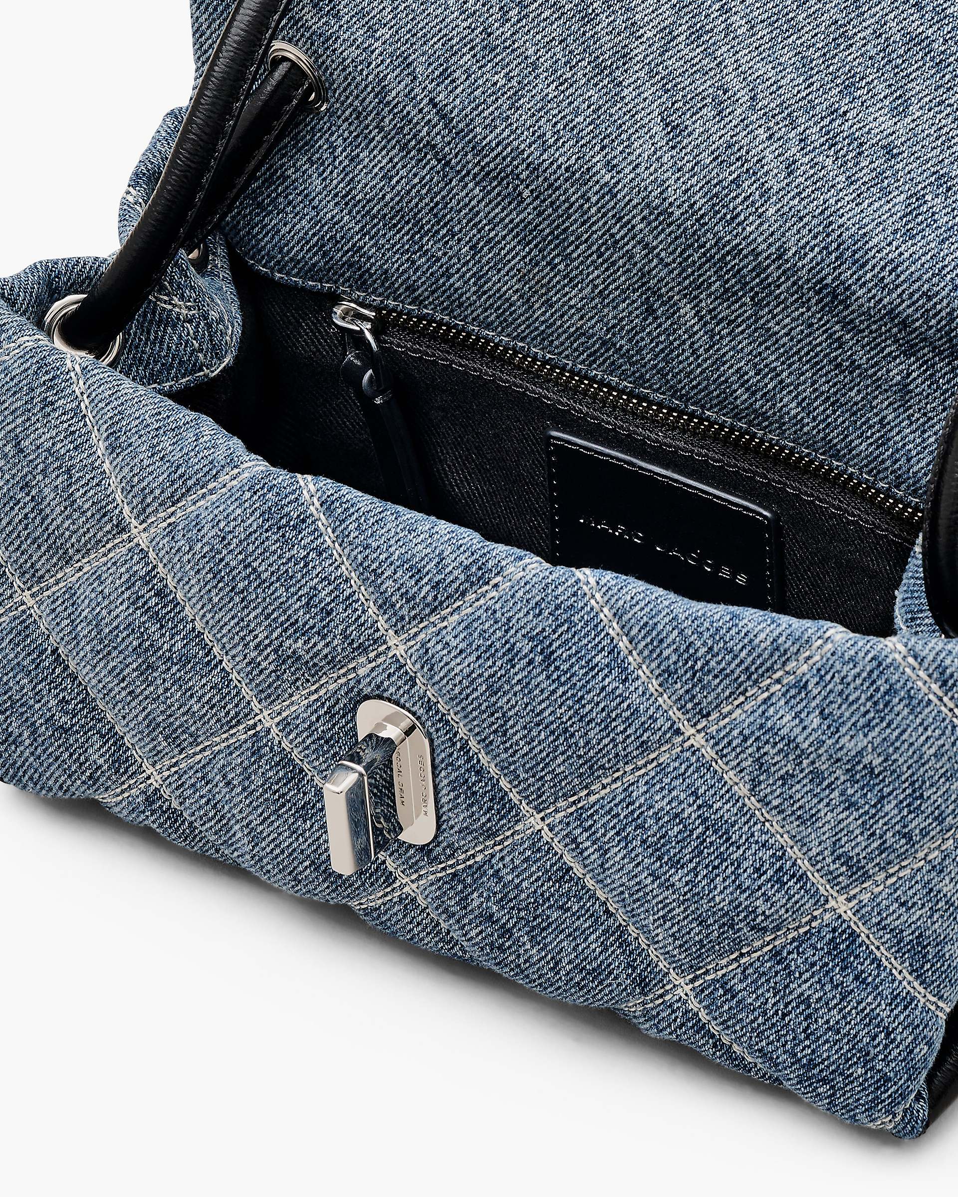 The Quilted Denim Mini Dual Shoulder Bag - Light Wash Indigo | Marc Jacobs US