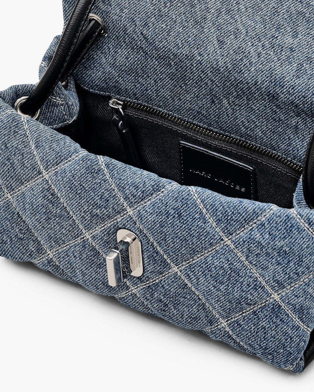 The Quilted Denim Mini Dual Shoulder Bag - Light Wash Indigo | Marc Jacobs US
