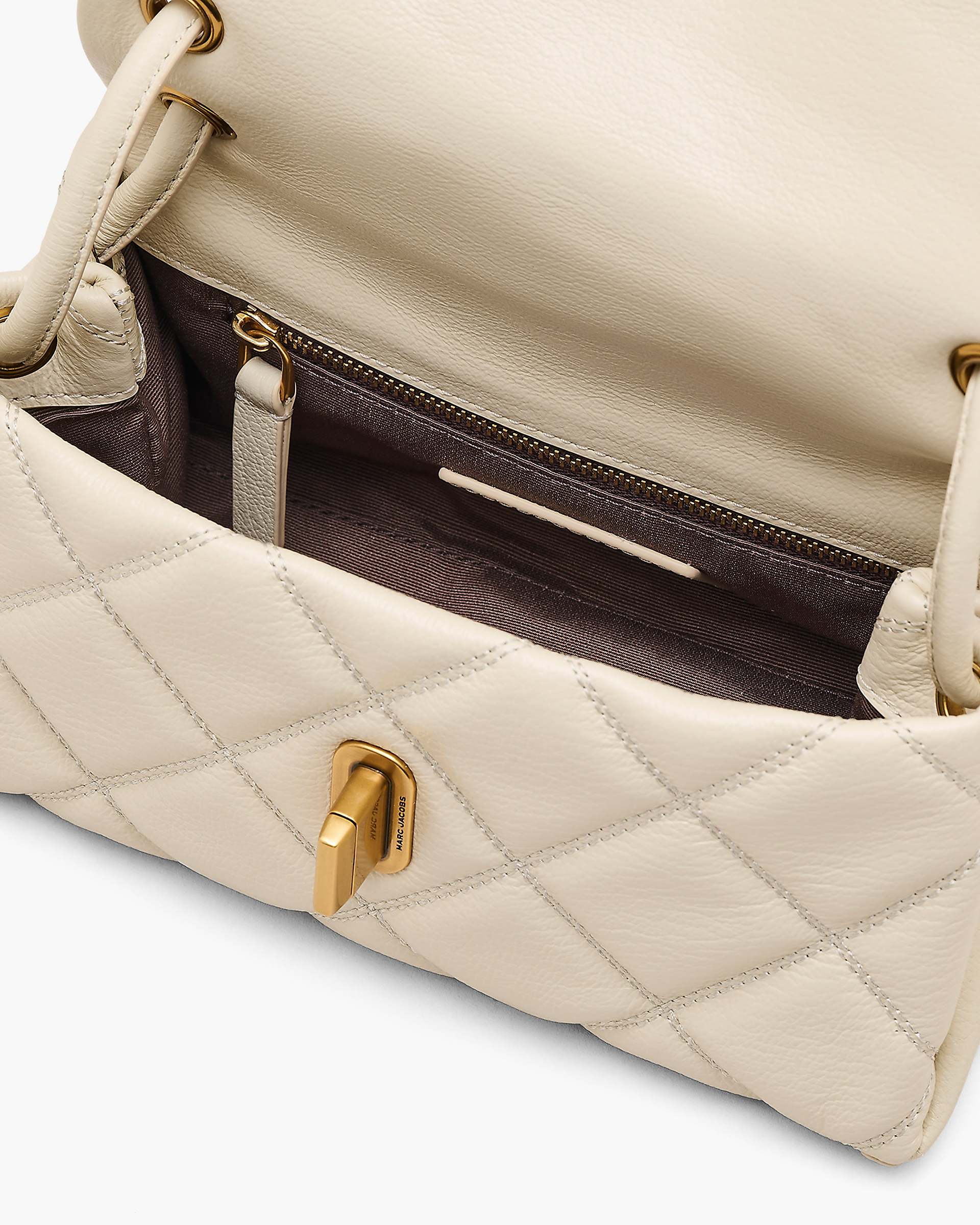 The Quilted Mini Dual Shoulder Bag - Cloud White|Cloud White | Marc Jacobs online