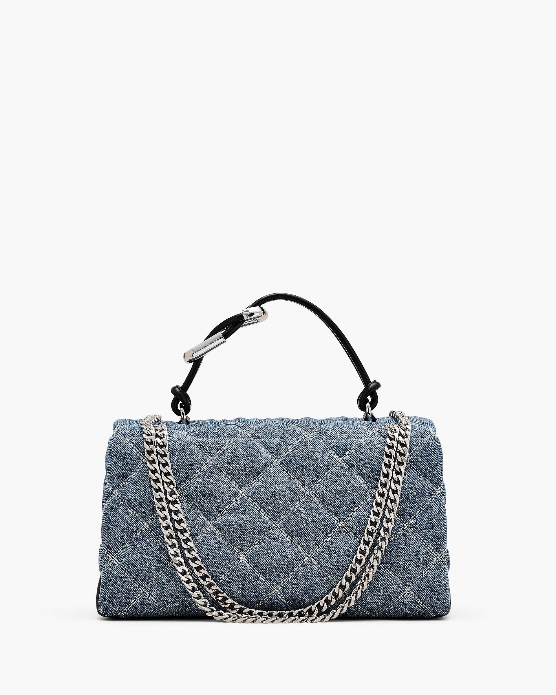 The Quilted Denim Dual Chain Shoulder Bag - Light Wash Indigo | Marc Jacobs sale