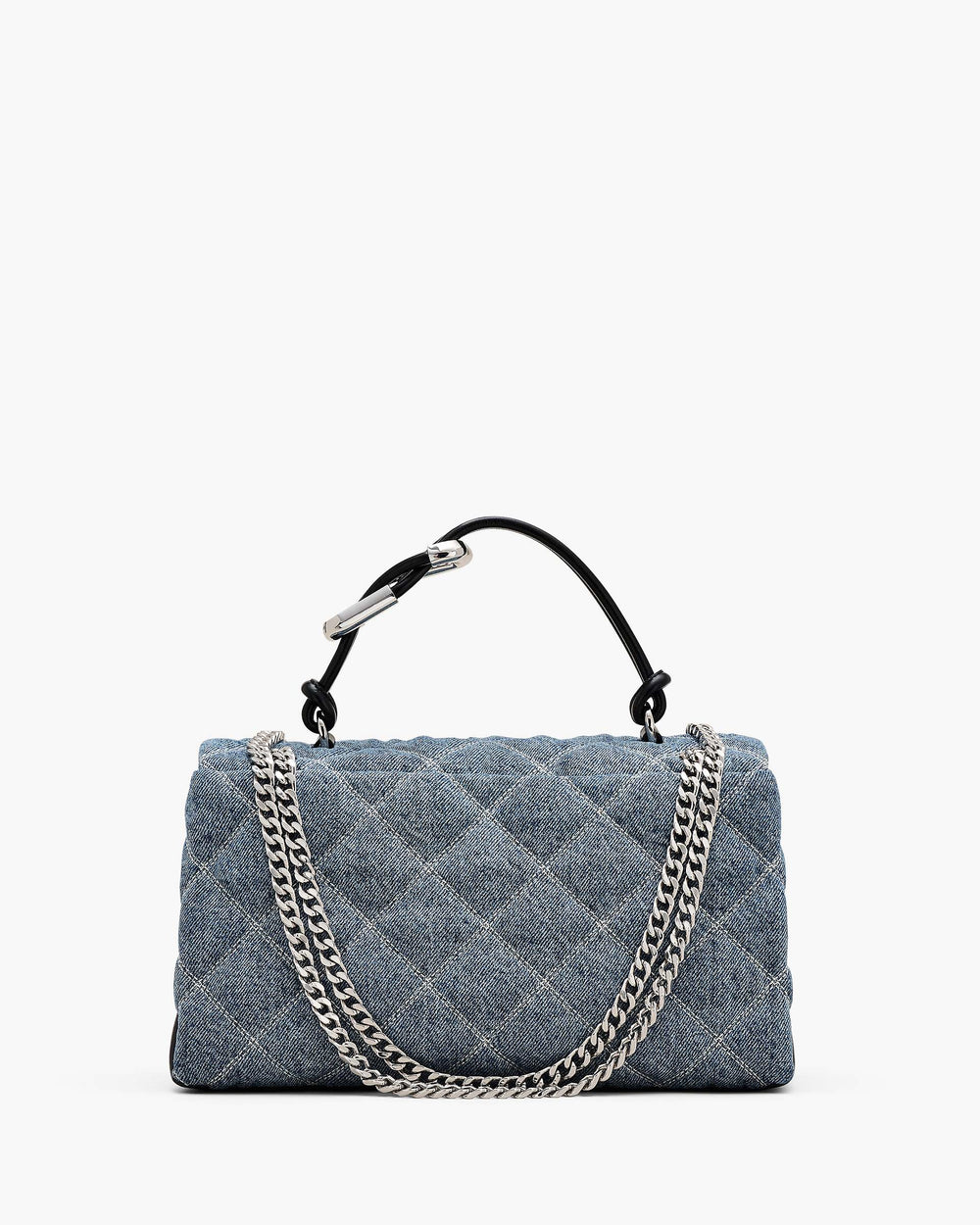 The Quilted Denim Dual Chain Shoulder Bag - Light Wash Indigo | Marc Jacobs sale