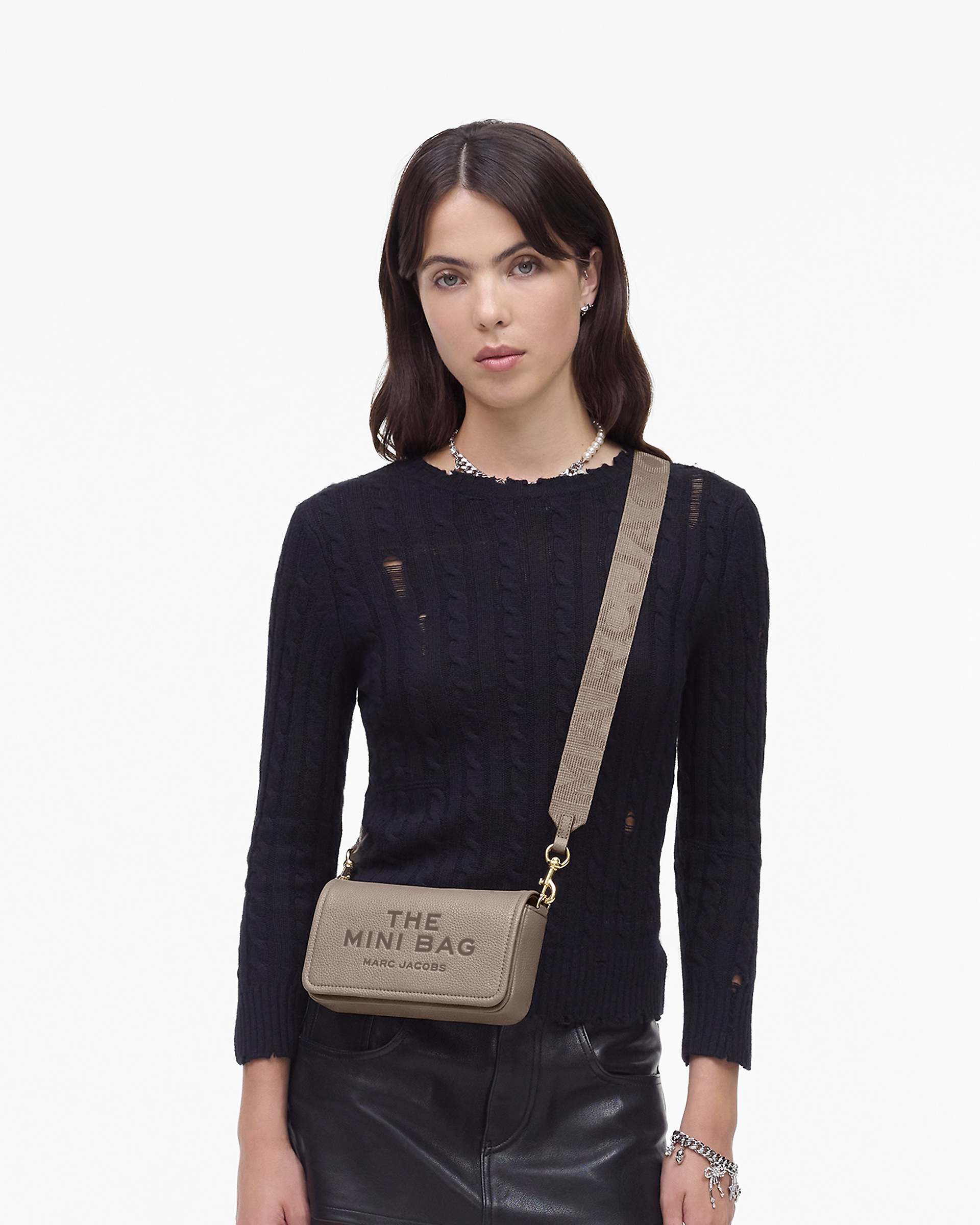 The Leather Mini Bag - Cement | Marc Jacobs sale