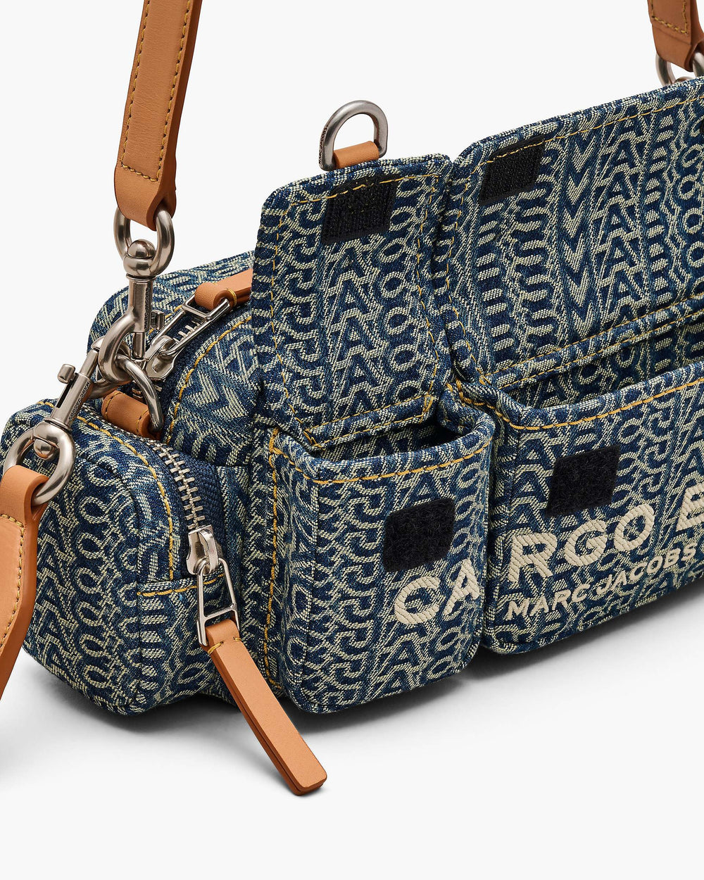 The Cargo Monogram Denim Shoulder Bag - Sun Faded Denim | Marc Jacobs for sale
