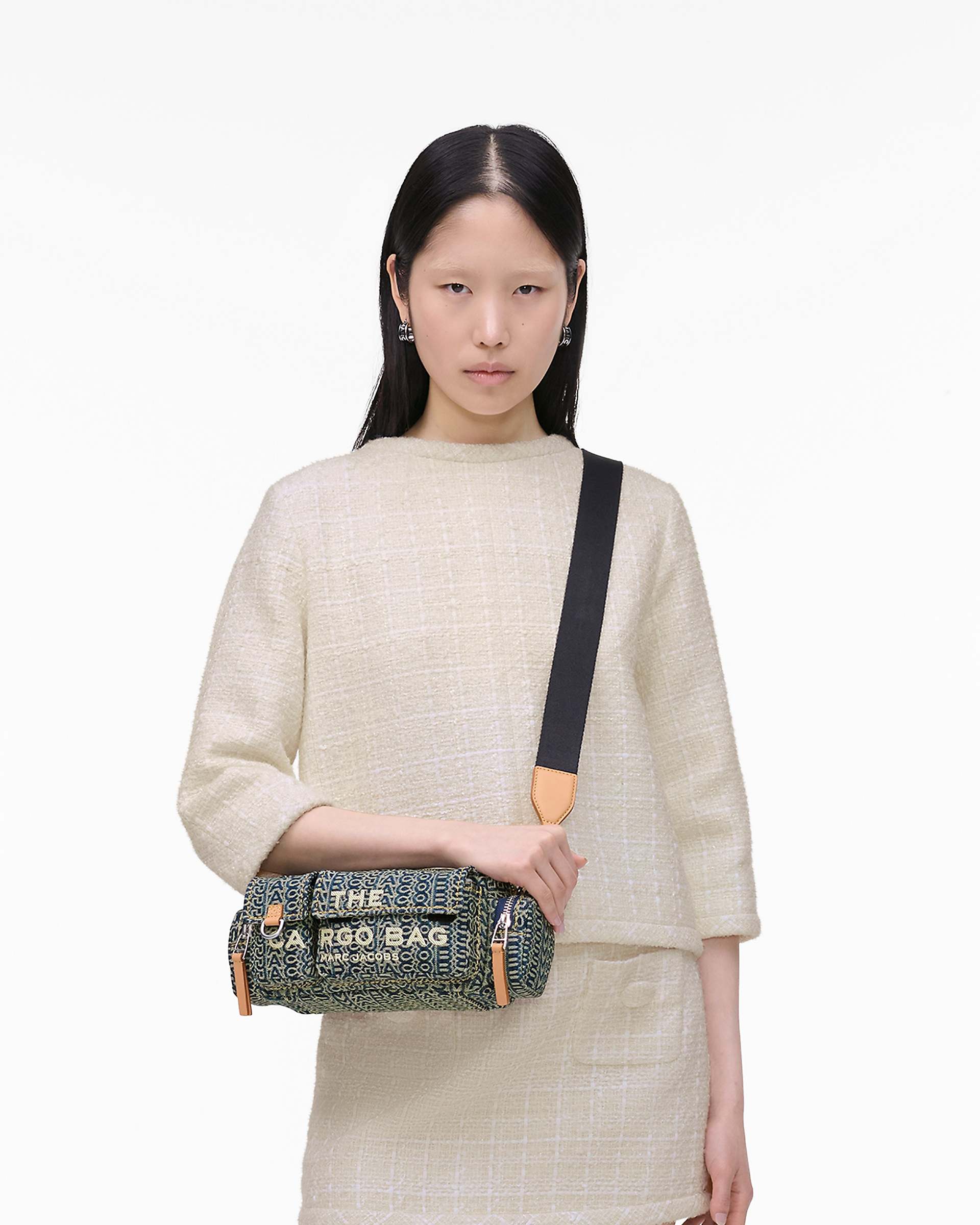 The Cargo Monogram Denim Shoulder Bag - Sun Faded Denim | Marc Jacobs for sale