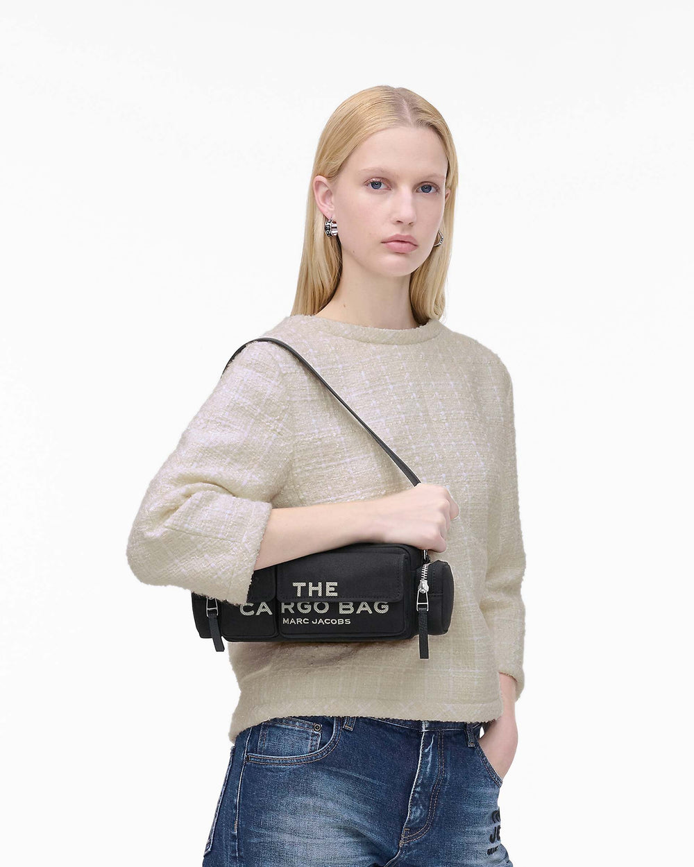The Cargo Canvas Shoulder Bag - Black | Marc Jacobs on sale