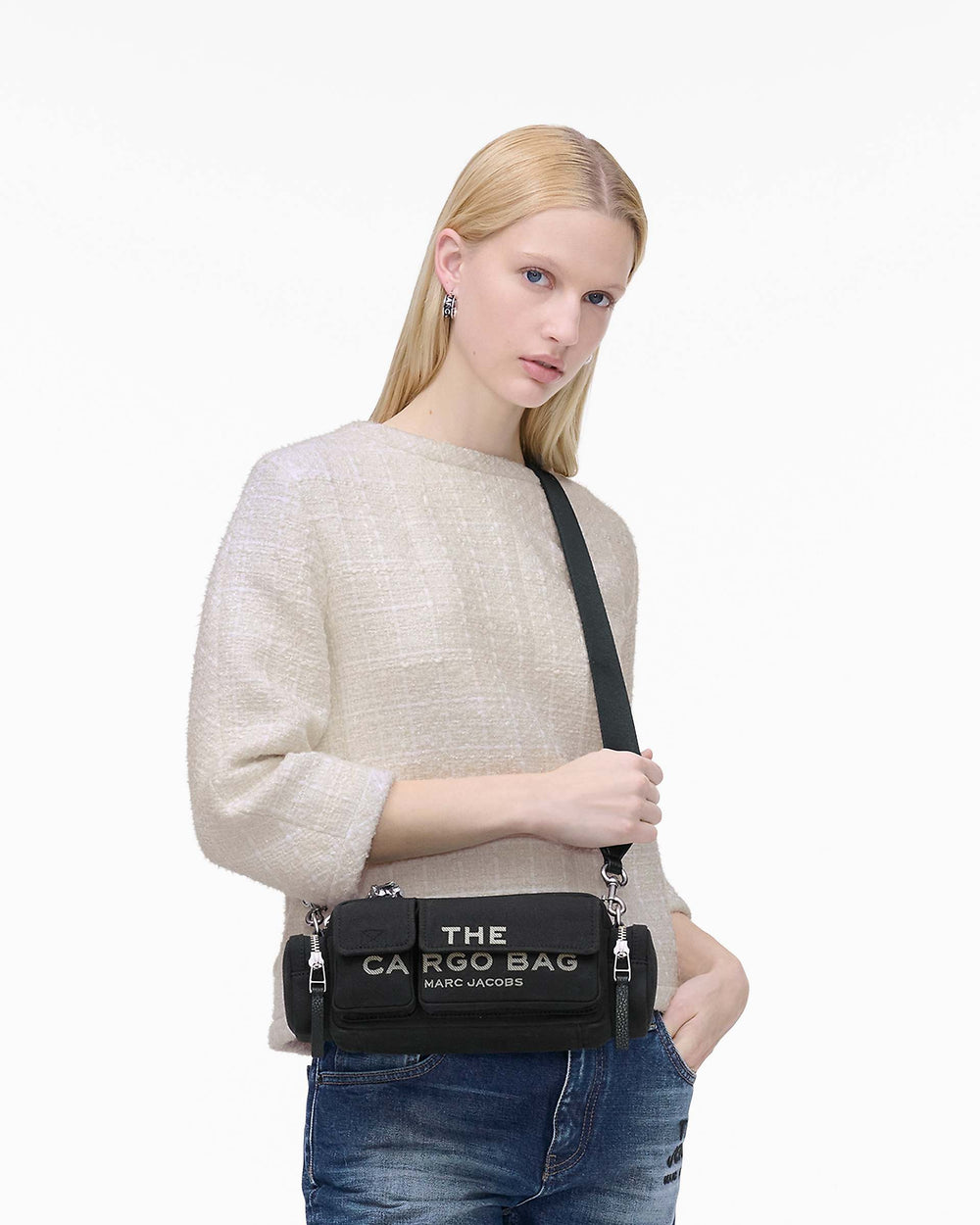 The Cargo Canvas Shoulder Bag - Black | Marc Jacobs on sale