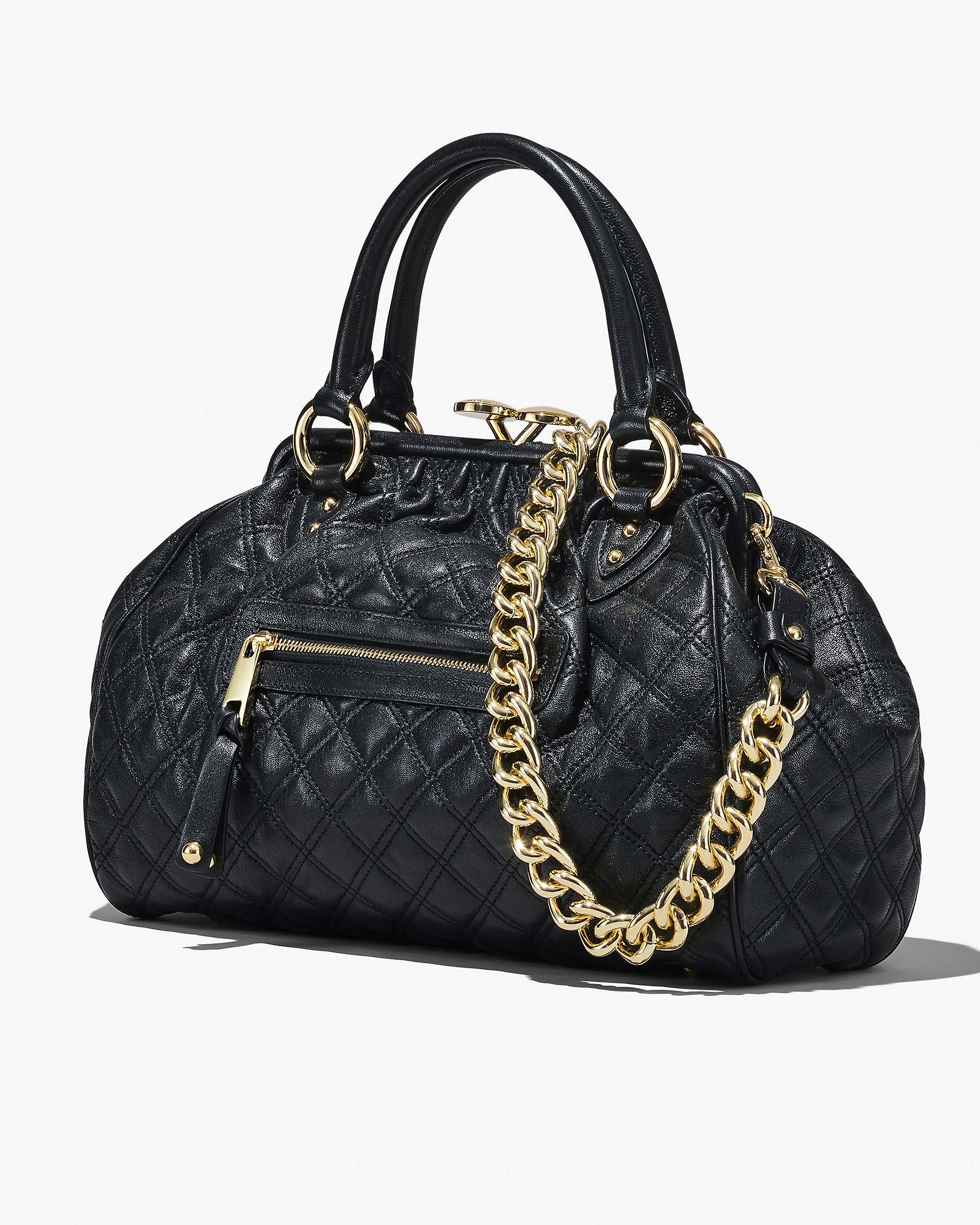 Re-Edition Quilted Leather Stam Bag - Black | Marc Jacobs for sale