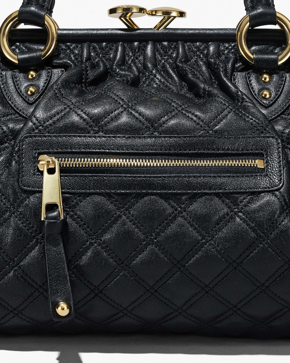 Re-Edition Quilted Leather Stam Bag - Black | Marc Jacobs for sale