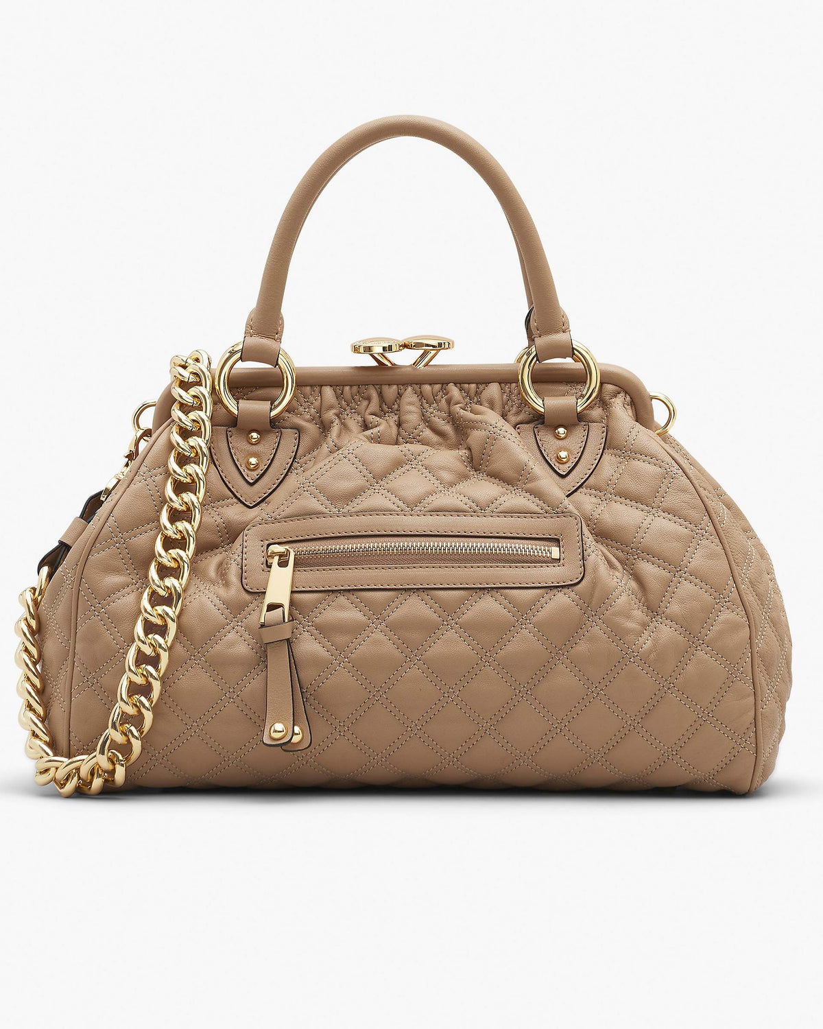 Re-Edition Quilted Leather Stam Bag - Camel | Marc Jacobs online