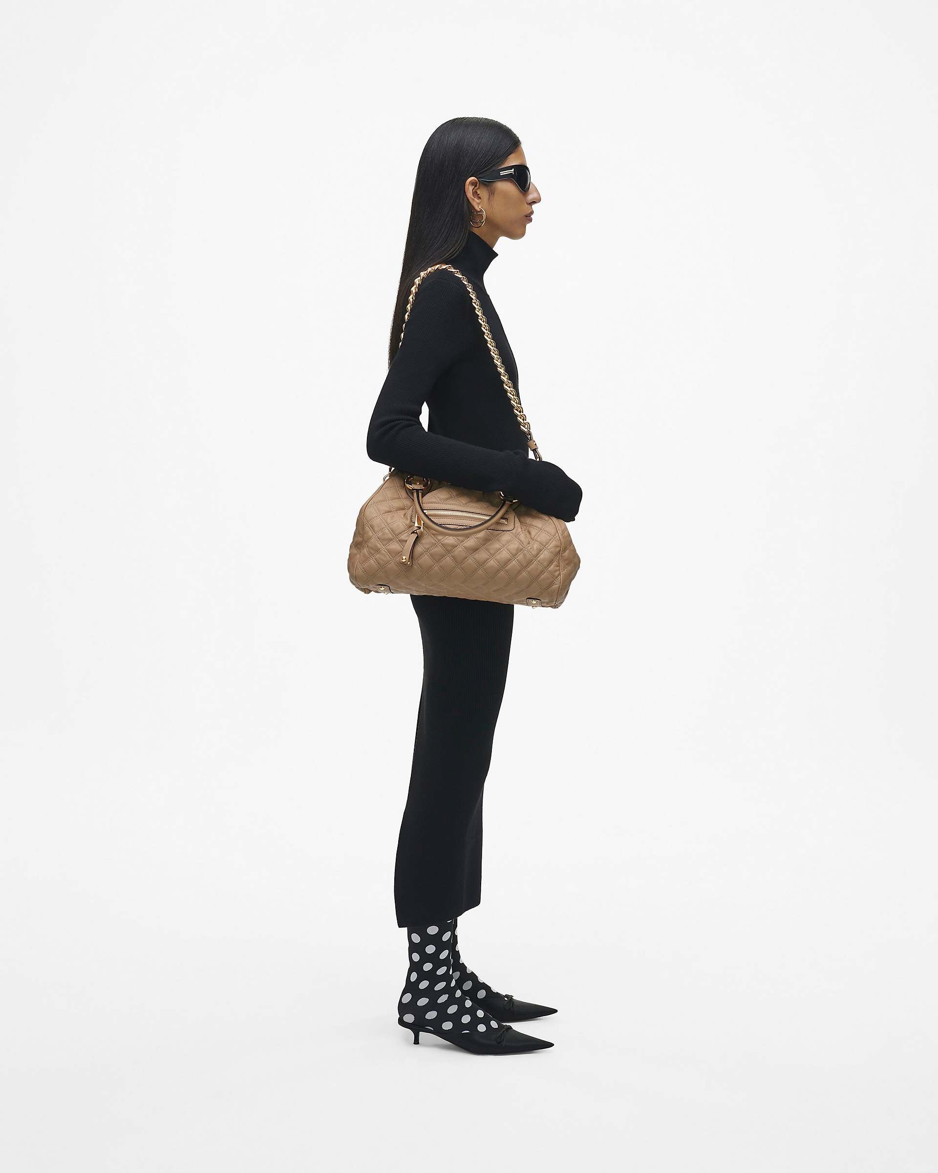 Re-Edition Quilted Leather Stam Bag - Camel | Marc Jacobs online