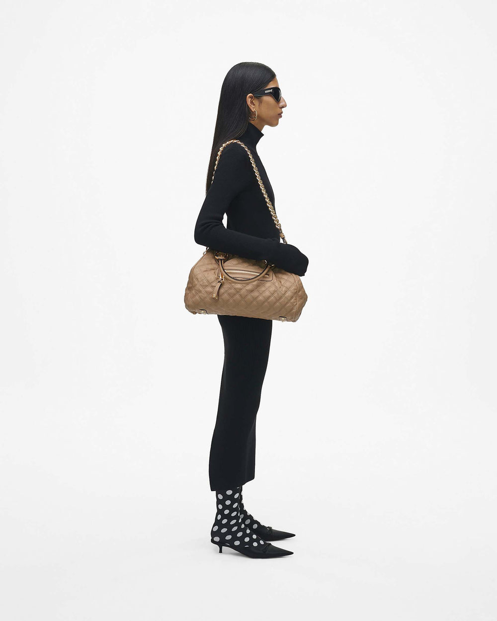 Re-Edition Quilted Leather Stam Bag - Camel | Marc Jacobs online