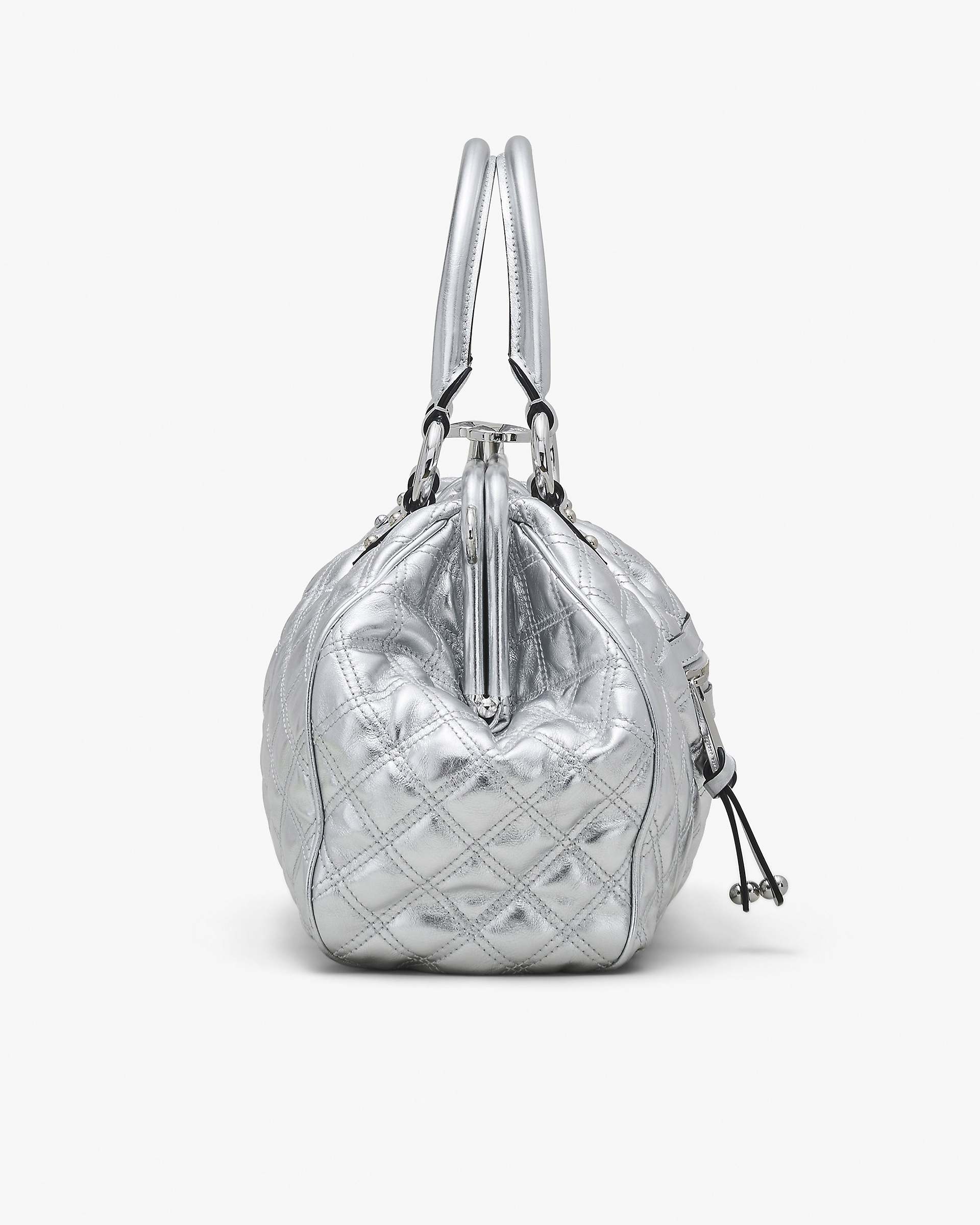 Re-Edition Quilted Metallic Leather Stam Bag - Silver | Marc Jacobs discount