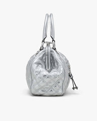 Re-Edition Quilted Metallic Leather Stam Bag - Silver | Marc Jacobs discount