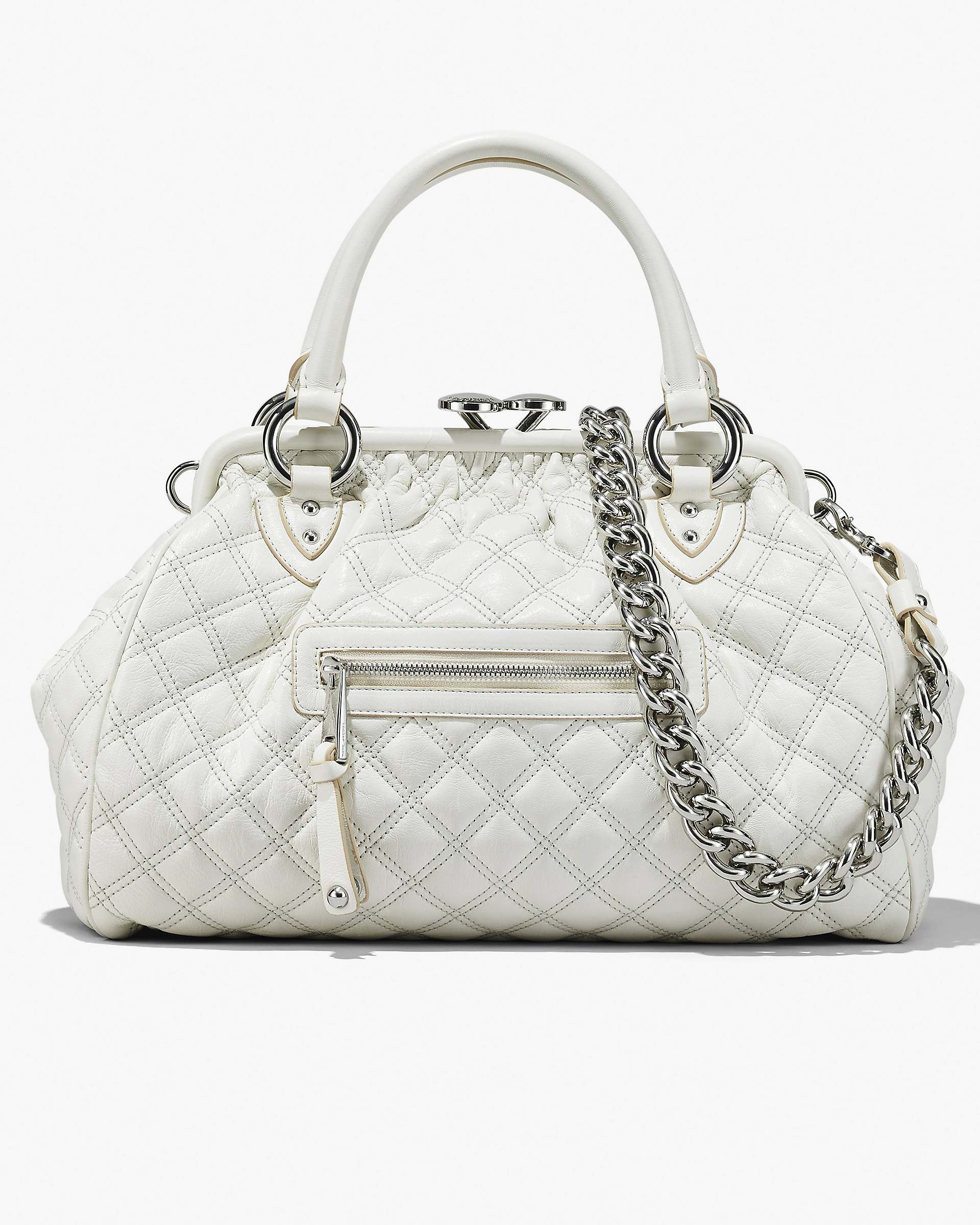 Re-Edition Quilted Leather Stam Bag - Cloud White | Marc Jacobs online