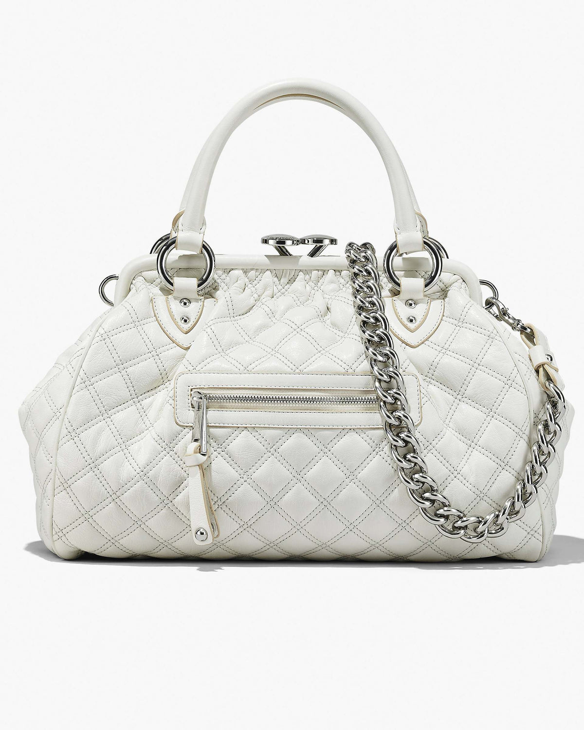 Re-Edition Quilted Leather Stam Bag - Cloud White | Marc Jacobs online
