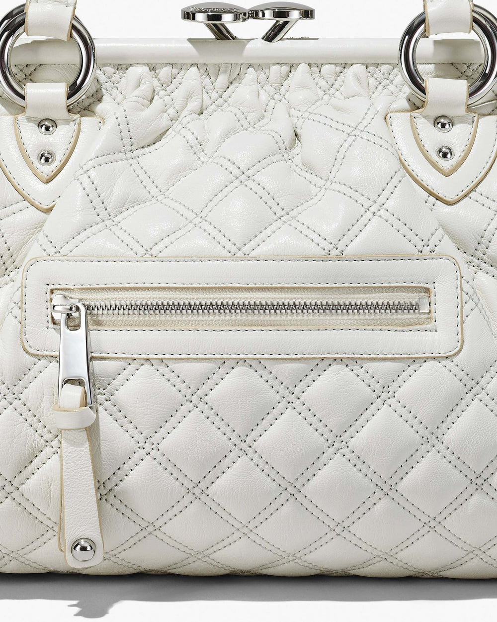 Re-Edition Quilted Leather Stam Bag - Cloud White | Marc Jacobs online