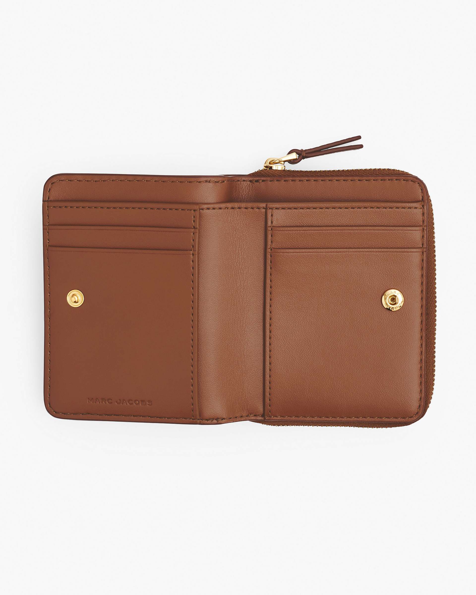 The Leather Mini Compact Wallet - Argan Oil|Argan Oil | Marc Jacobs on sale