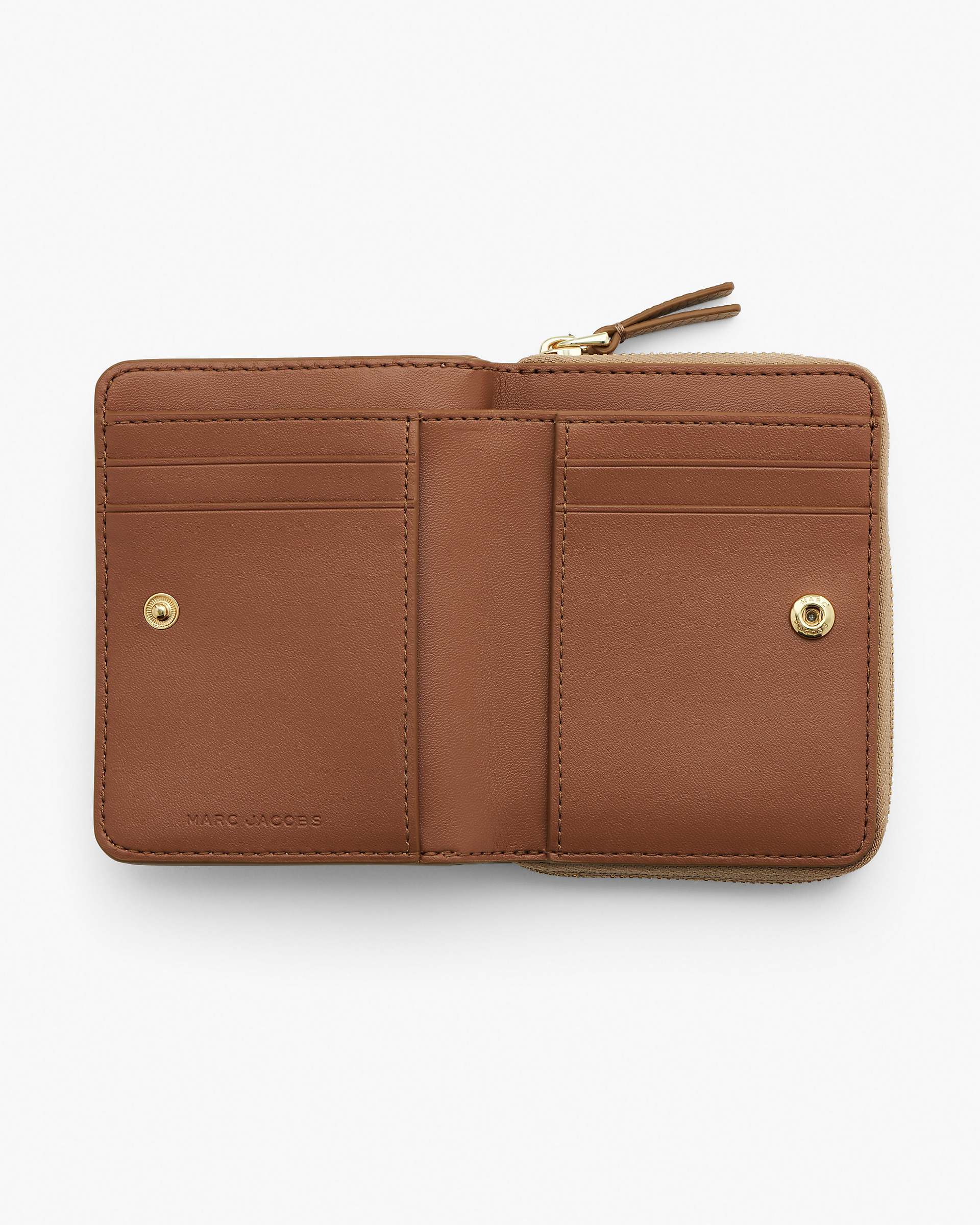 The Leather Mini Compact Wallet - Camel|Camel | Marc Jacobs discount