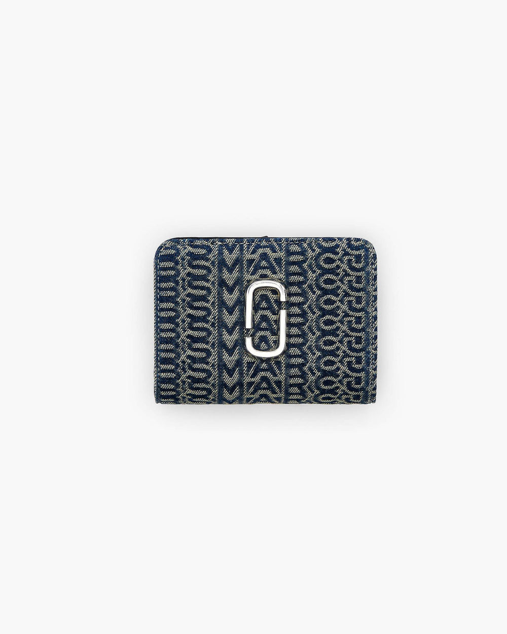 The Monogram Denim J Marc Mini Compact Wallet - Sun Faded Denim | Marc Jacobs online