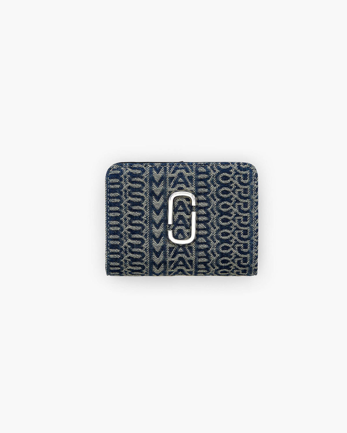 The Monogram Denim J Marc Mini Compact Wallet - Sun Faded Denim | Marc Jacobs online