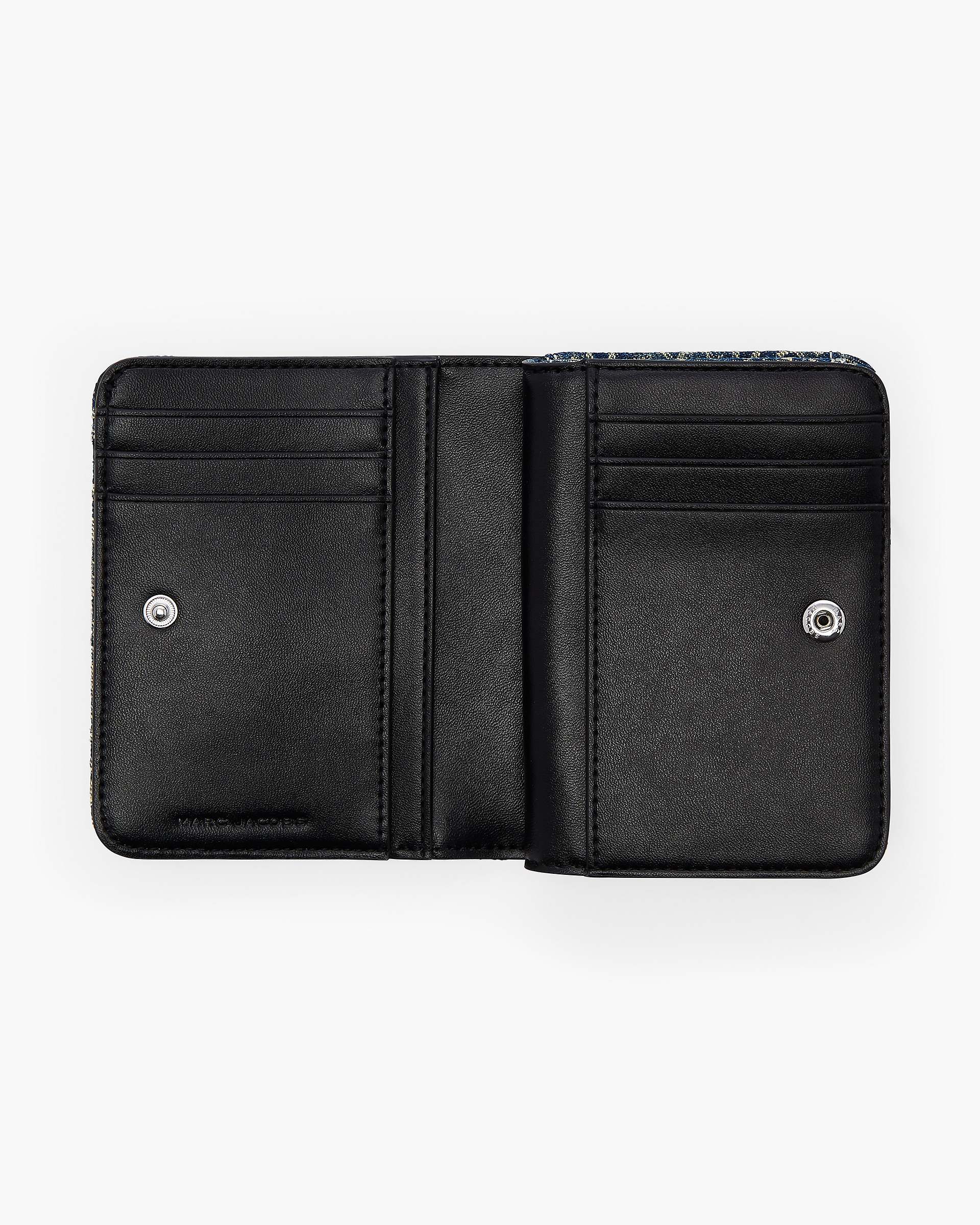 The Monogram Denim J Marc Mini Compact Wallet - Sun Faded Denim | Marc Jacobs online