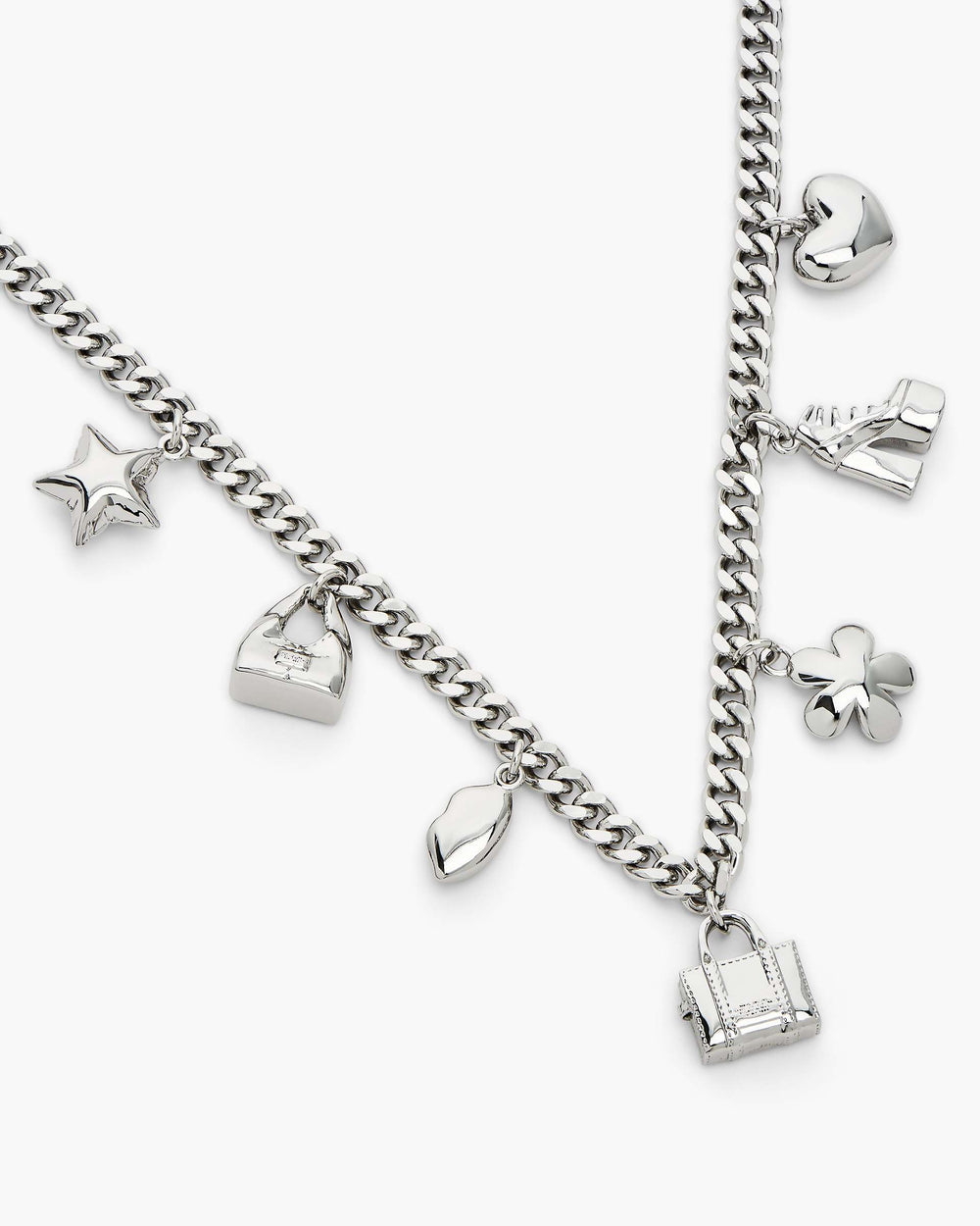 The Mini Icon Charm Necklace - Light Antique Silver | Marc Jacobs online
