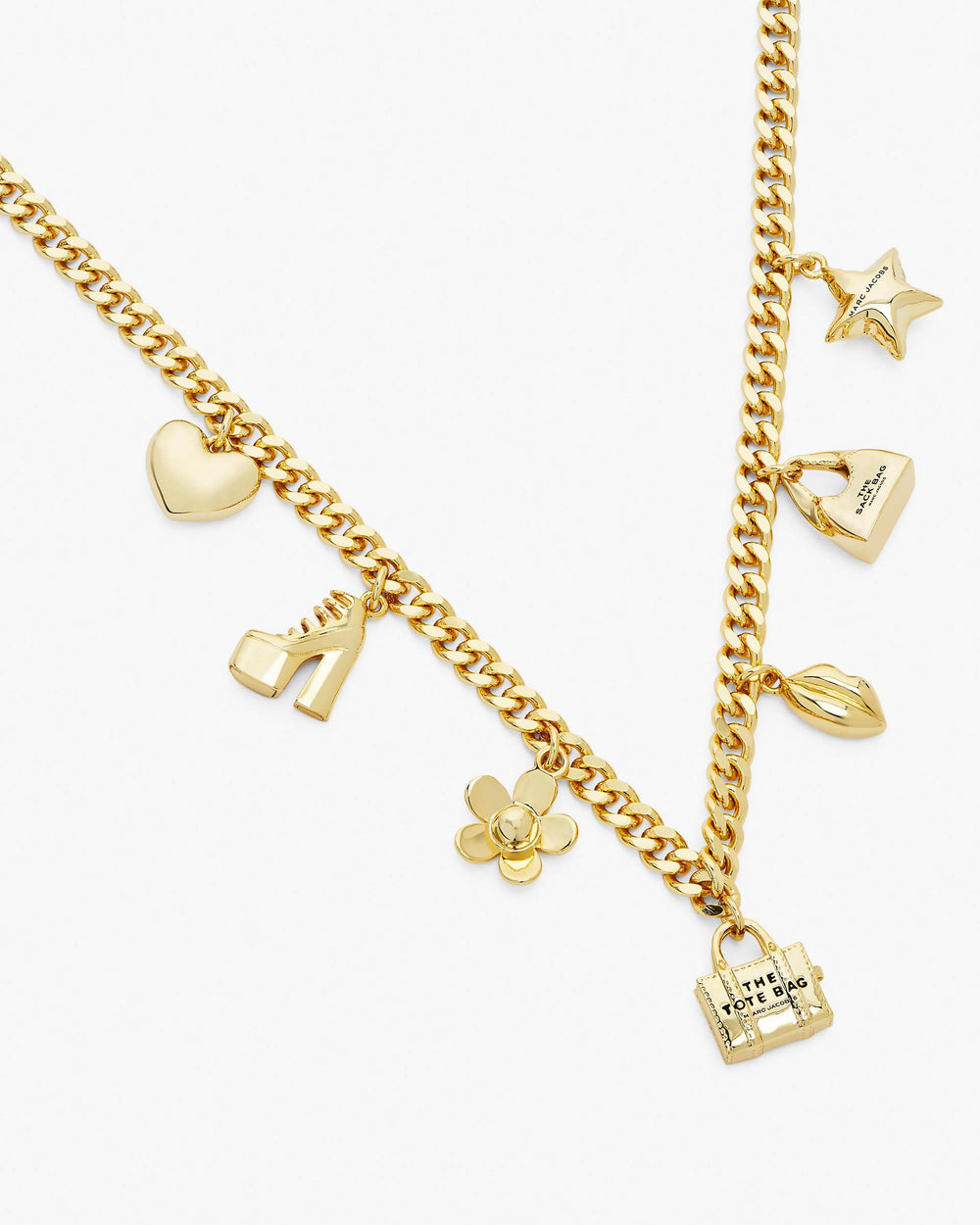 The Mini Icon Charm Necklace - Light Antique Gold | Marc Jacobs sale