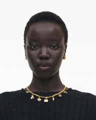 The Mini Icon Charm Necklace - Light Antique Gold | Marc Jacobs sale