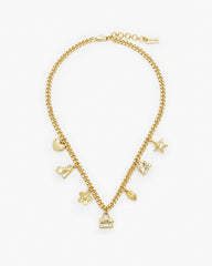 The Mini Icon Charm Necklace - Light Antique Gold | Marc Jacobs sale