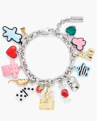 The Sticker Charm Statement Bracelet - Silver Multi | Marc Jacobs on sale