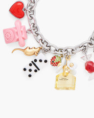 The Sticker Charm Statement Bracelet - Silver Multi | Marc Jacobs on sale