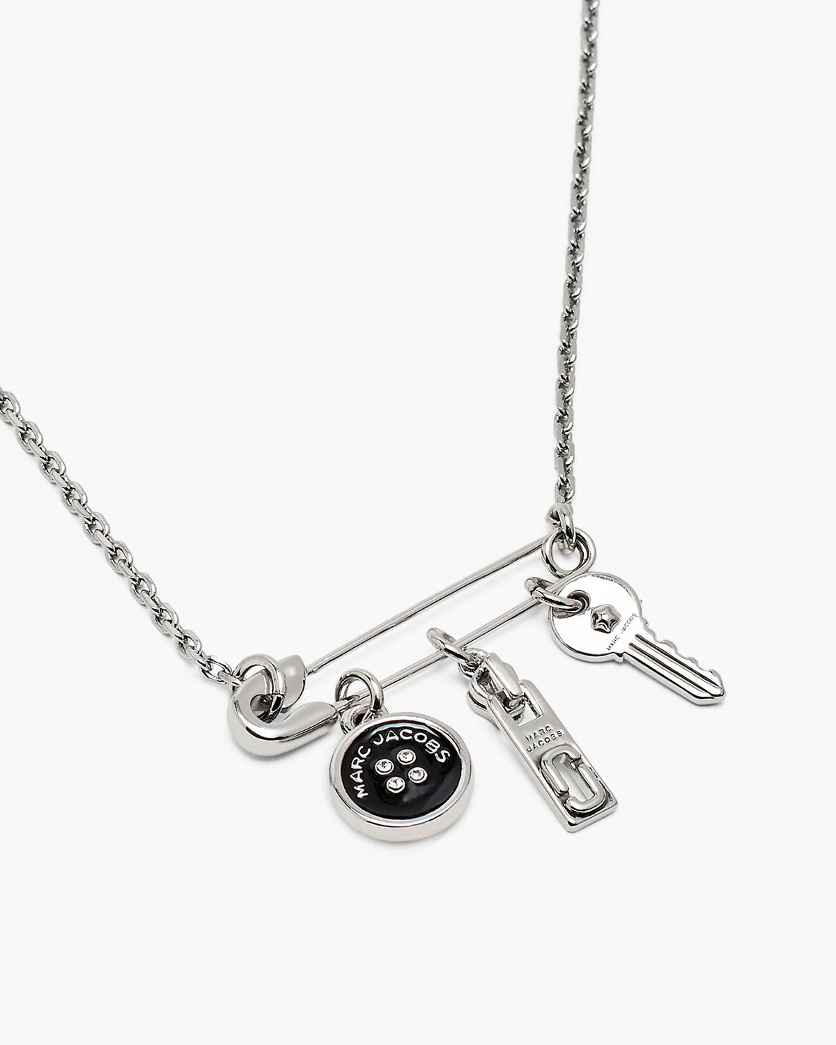 Button Charm Necklace - Silver/Black | Marc Jacobs US