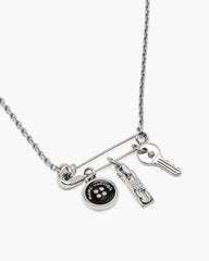 Button Charm Necklace - Silver/Black | Marc Jacobs US
