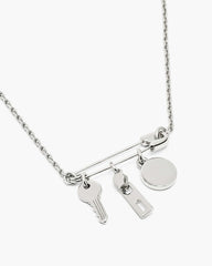 Button Charm Necklace - Silver/Black | Marc Jacobs US