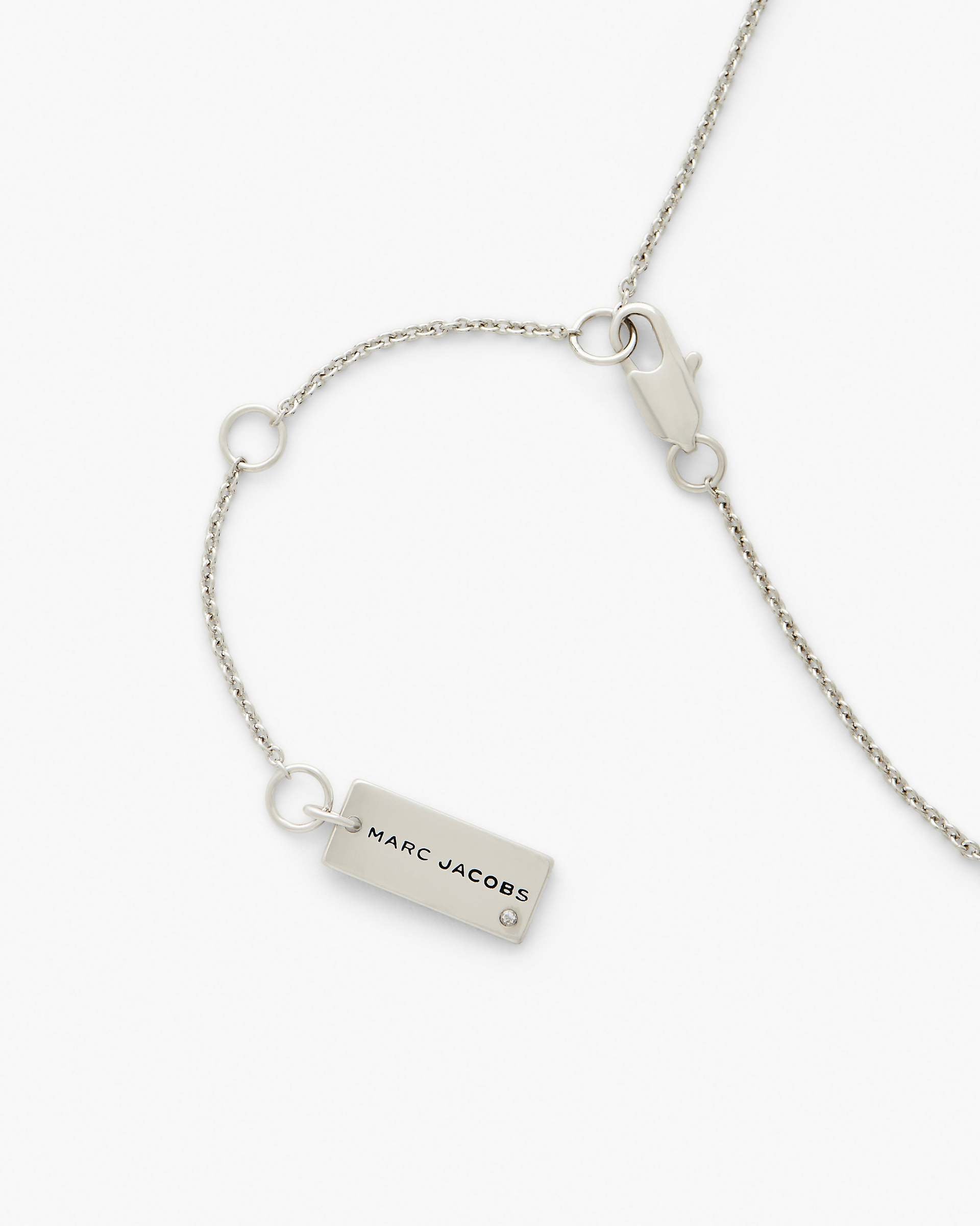 The Button Pendant Necklace - Silver/Black | Marc Jacobs online