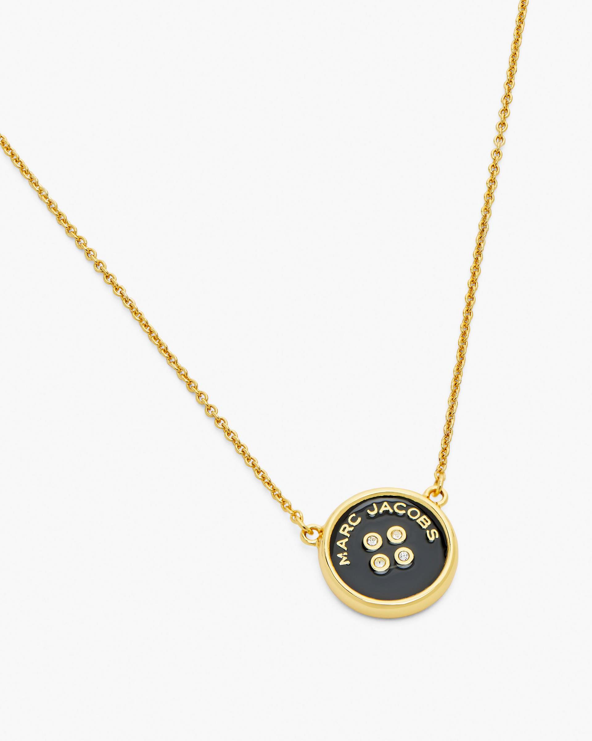 The Button Pendant Necklace - Gold/Black | Marc Jacobs discount