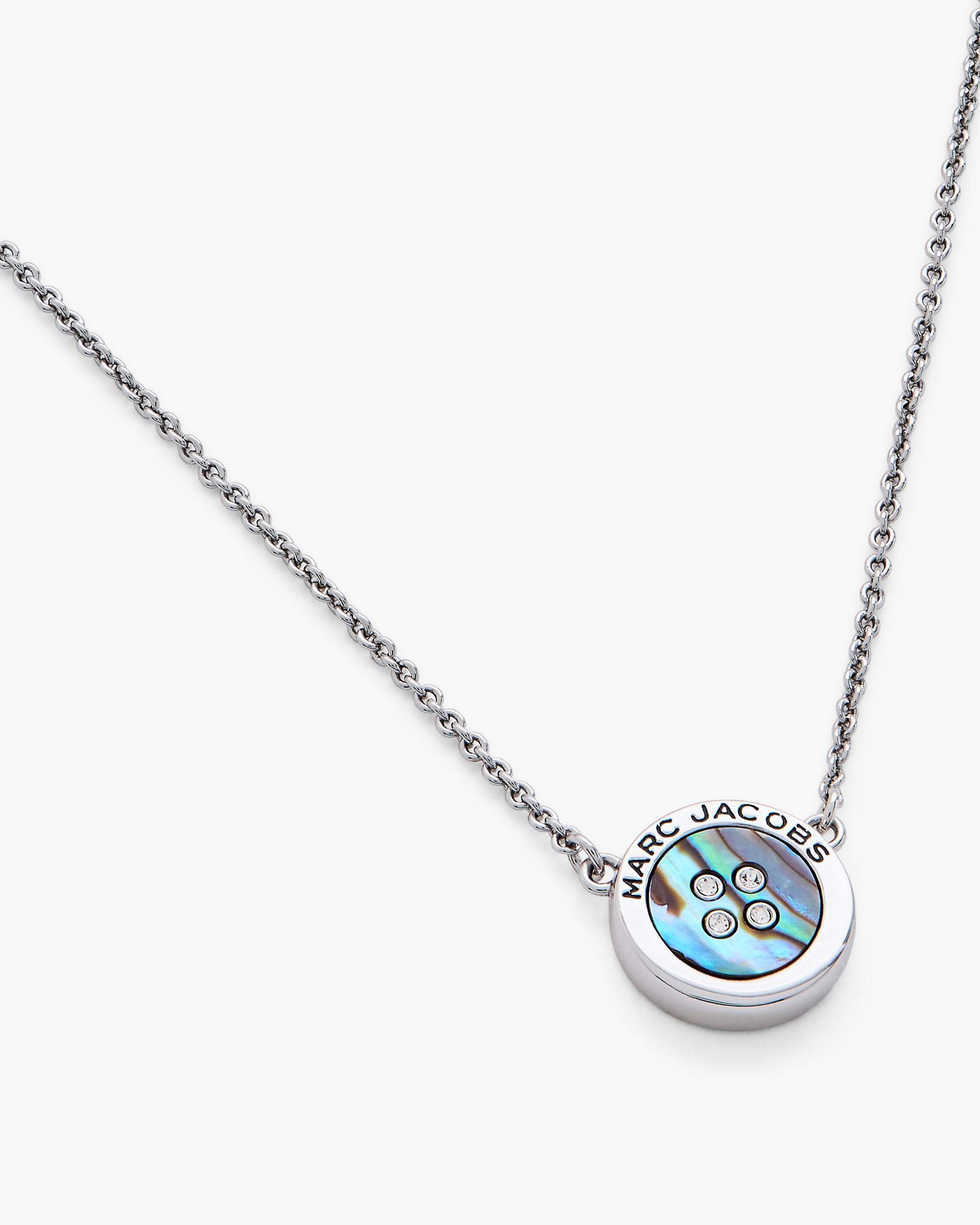 The Button Abalone Necklace - Silver/Abalone | Marc Jacobs online
