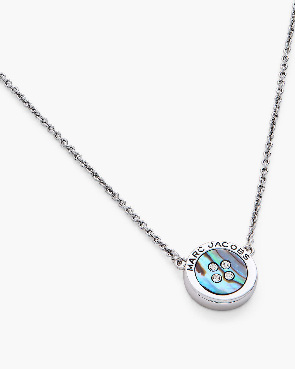 The Button Abalone Necklace - Silver/Abalone | Marc Jacobs online