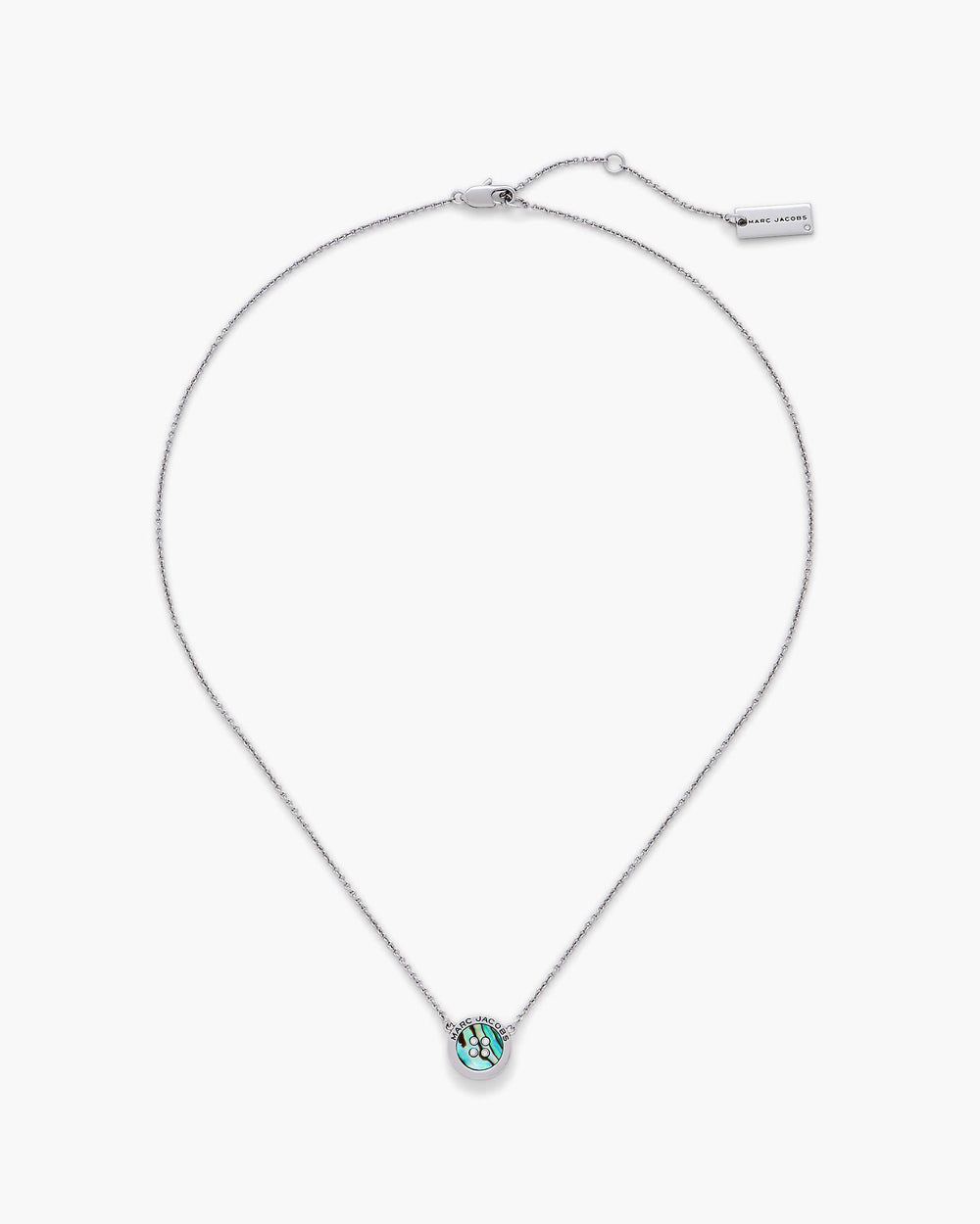 The Button Abalone Necklace - Silver/Abalone | Marc Jacobs online