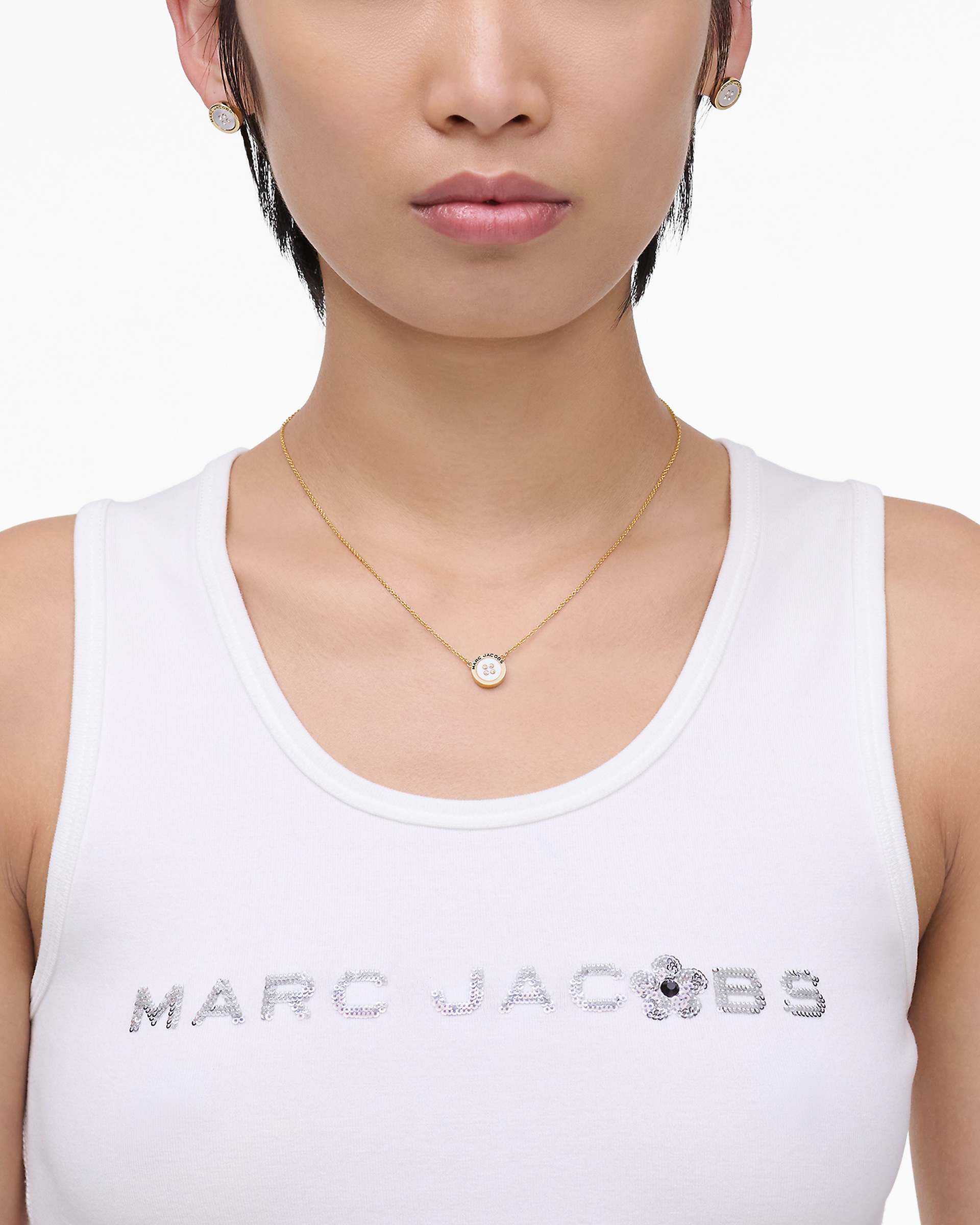The Button Mother Of Pearl Necklace - Gold/Mop | Marc Jacobs sale