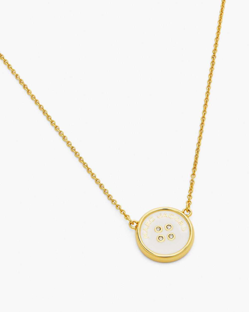 The Button Pendant Necklace - Gold/Cream | Marc Jacobs for sale
