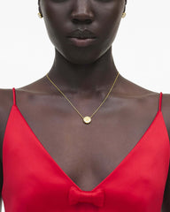 The Button Pendant Necklace - Gold/Cream | Marc Jacobs for sale