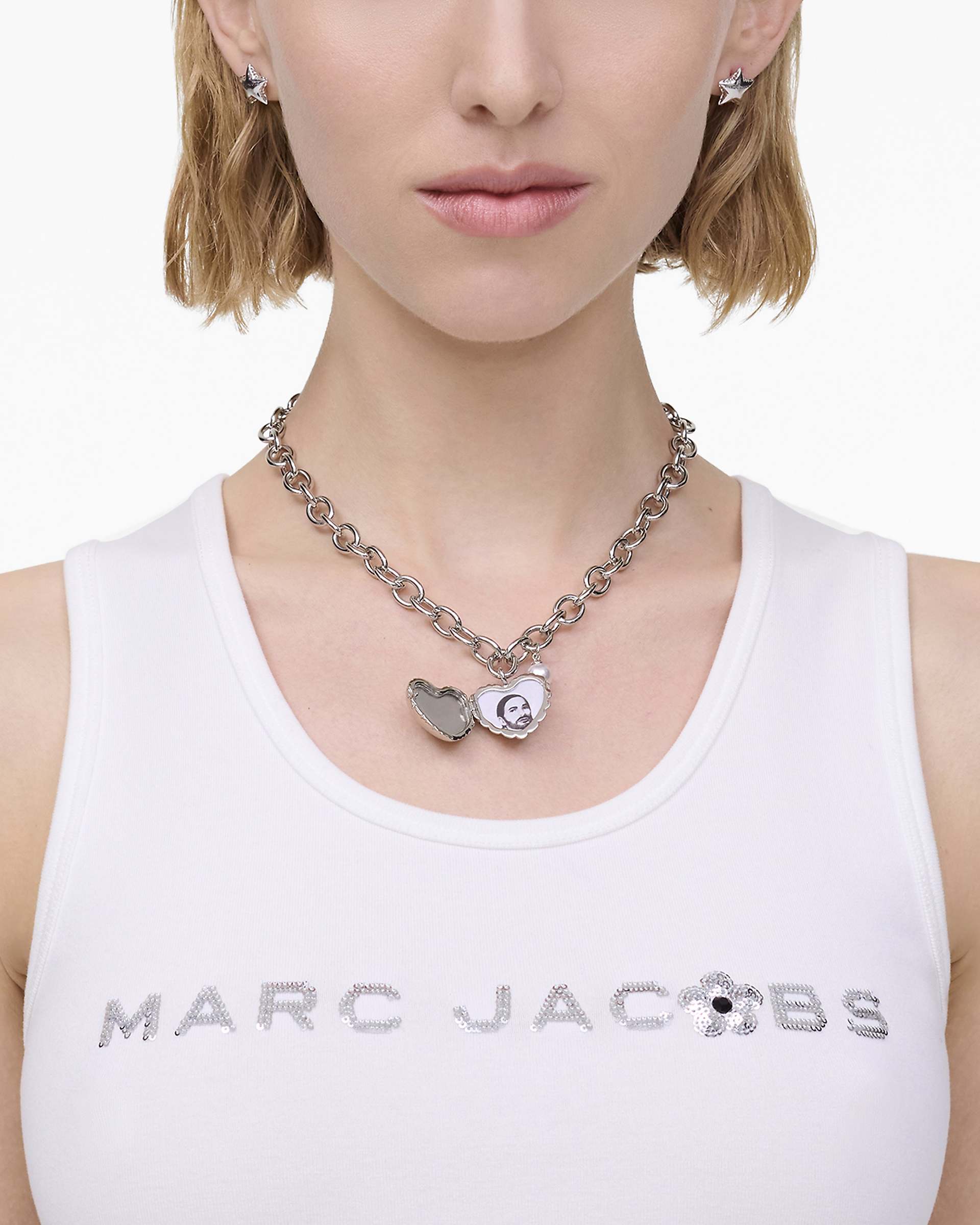 The Heart Balloon Locket - Light Antique Silver | Marc Jacobs US