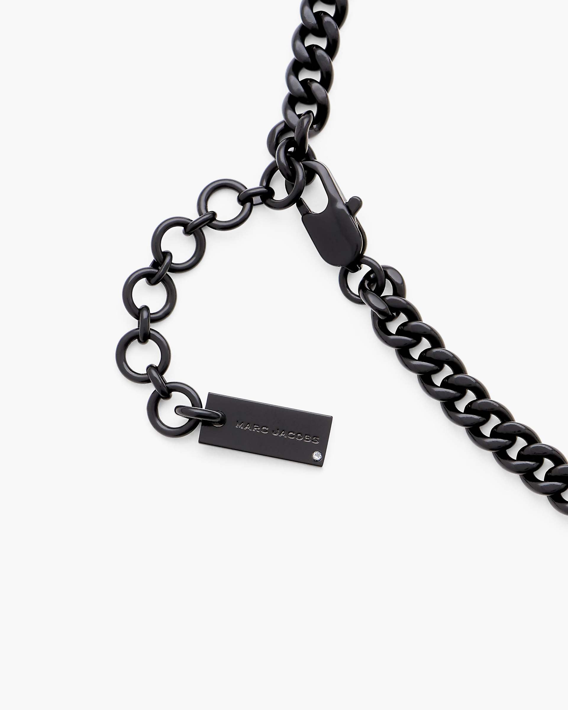 Mini Icon Pave Charm Necklace - Black/Black Crystal | Marc Jacobs online