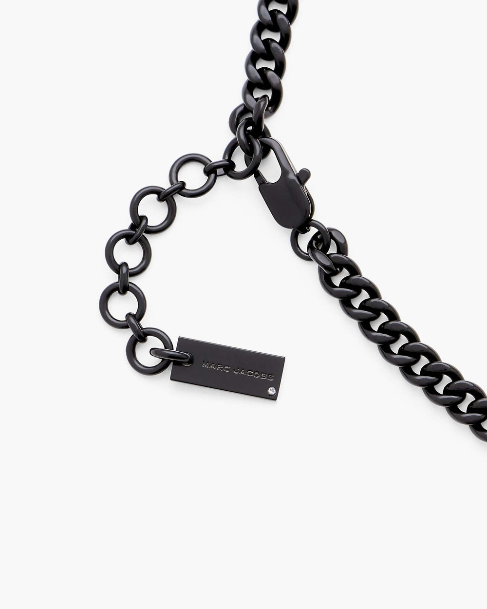 Mini Icon Pave Charm Necklace - Black/Black Crystal | Marc Jacobs online