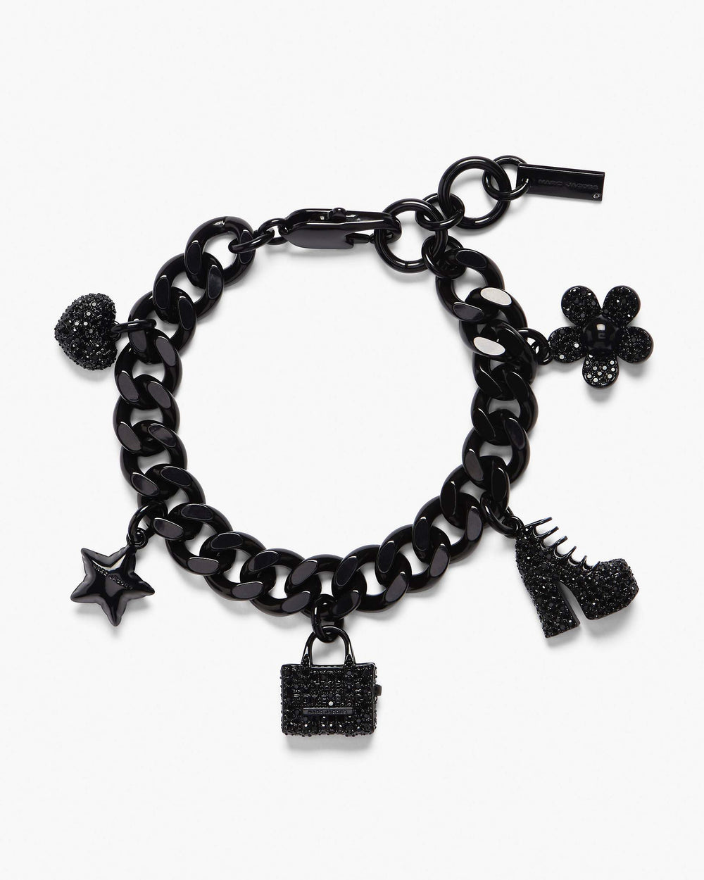 The Pave Mini Icon Charm Bracelet - Black/Black Crystal | Marc Jacobs discount
