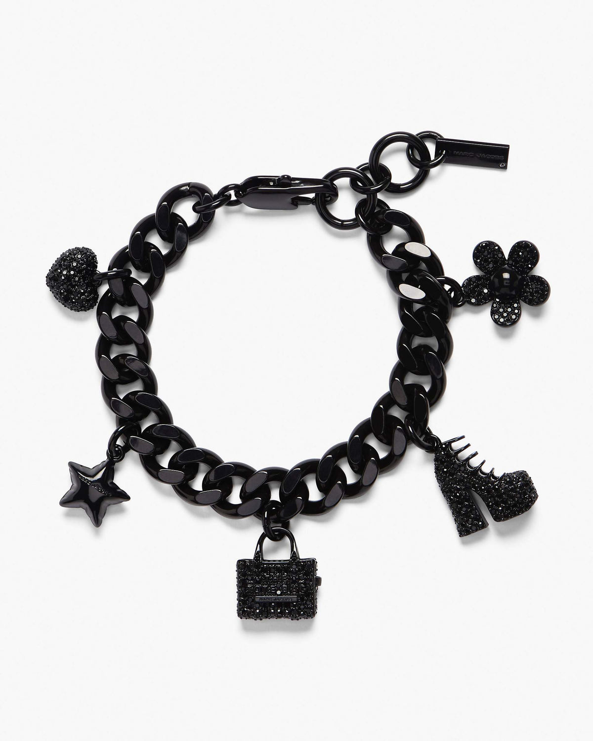 The Pave Mini Icon Charm Bracelet - Black/Black Crystal | Marc Jacobs discount