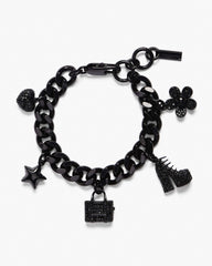 The Pave Mini Icon Charm Bracelet - Black/Black Crystal | Marc Jacobs discount