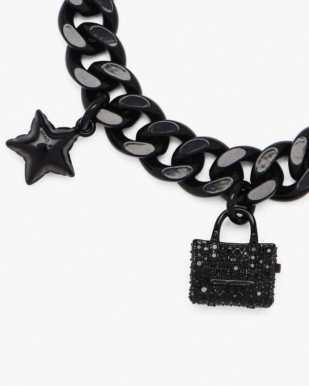 The Pave Mini Icon Charm Bracelet - Black/Black Crystal | Marc Jacobs discount