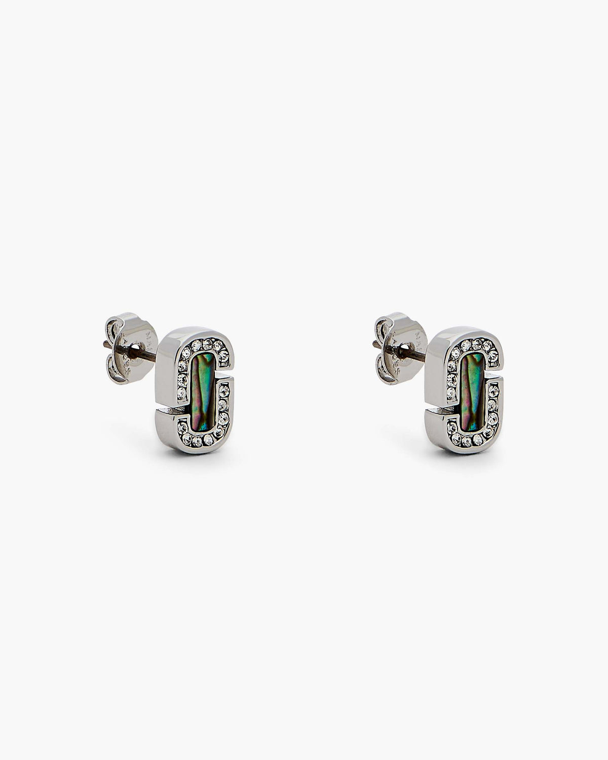 The J Marc Luxe Abalone Earrings - Silver/Crystal | Marc Jacobs for sale